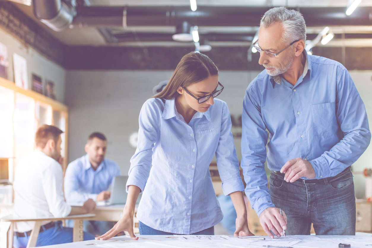 Business people working together